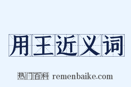 用王近义词是什么意思的图片